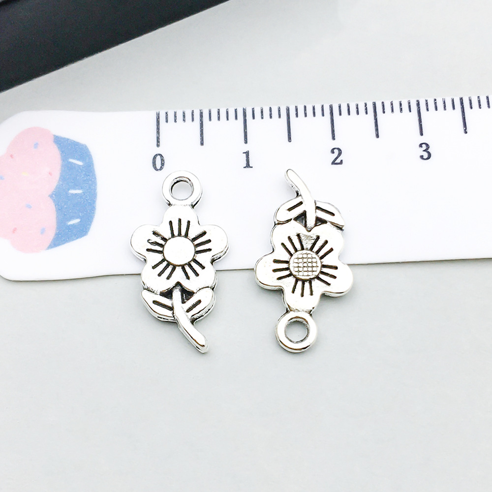 12:1 ancient silver sunflower 12*22mm-1.1g-10413