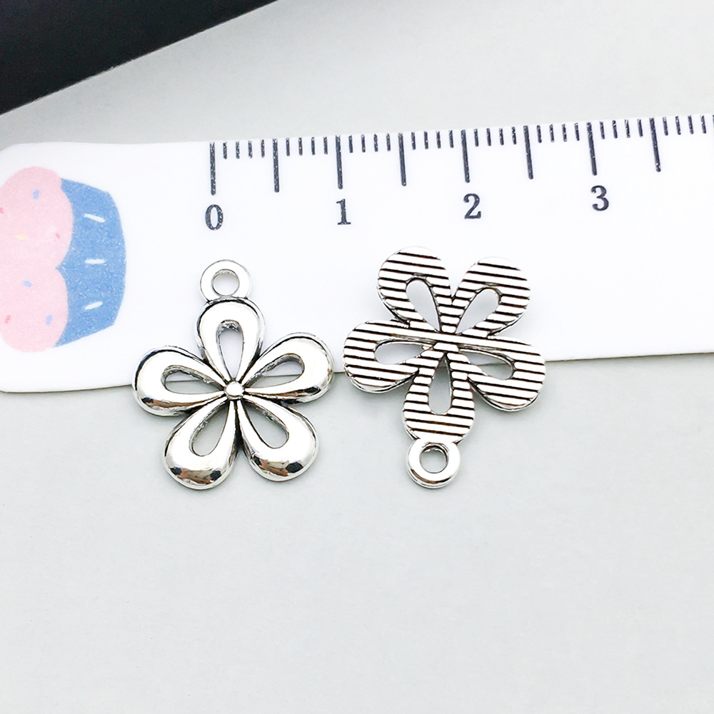 13:1 ancient silver flower 13*17mm-1.1g-11284