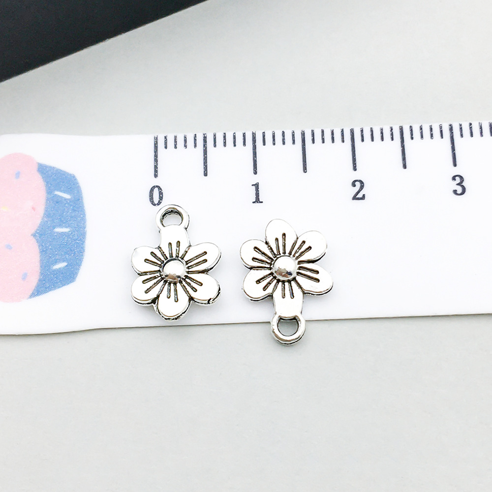 16:1 ancient silver sunflower 8*11mm-0.6g-15718