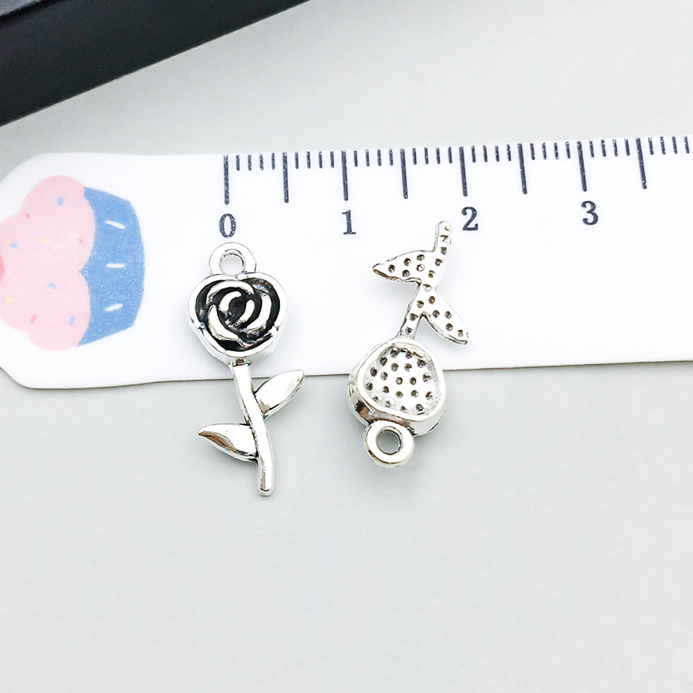 20:1 ancient silver rose 9*21mm-0.9g-16924