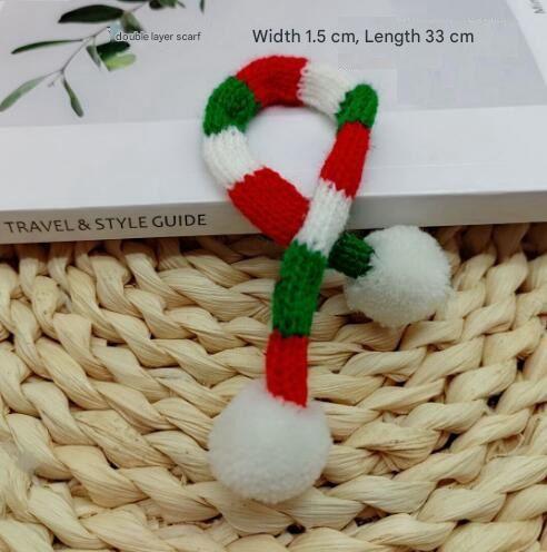 Double layer three color scarf white ball 1.5*33