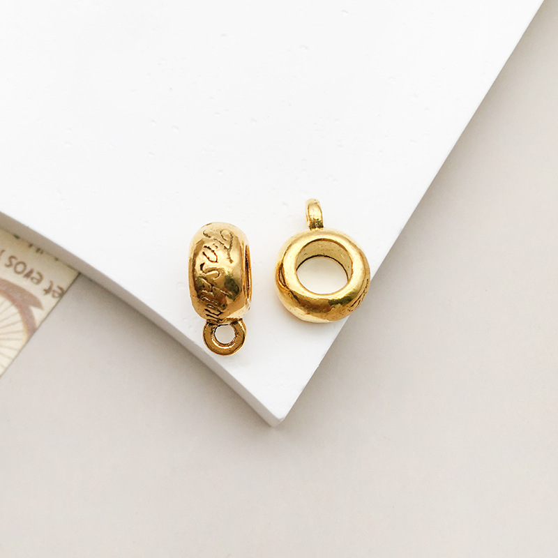 3:1 ancient gold tee hanging head 7x 10 hole 5mm