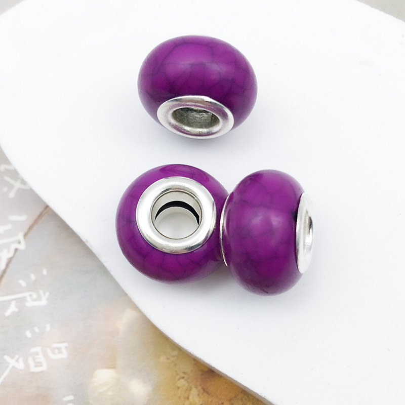 4:1 13150-purple marble beads 9*13 holes 5mm