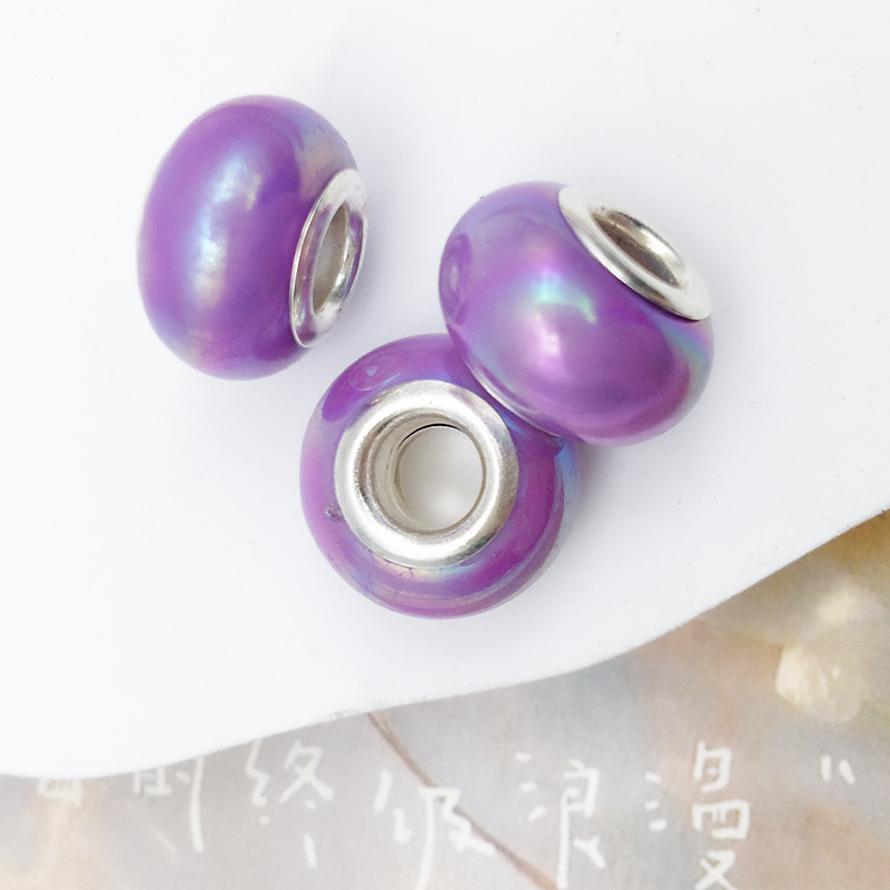 9:1 14914-purple large hole beads 9*13 hole 5mm