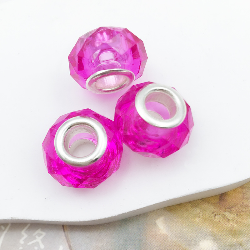 11:1 15737-rose red face bead 9*13 hole 5mm