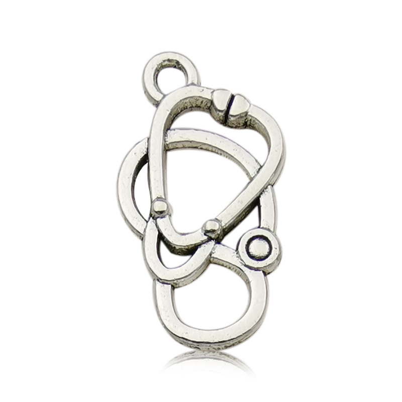 6:1 ancient silver medical stethoscope 13 × 22mm-10433/1.3g