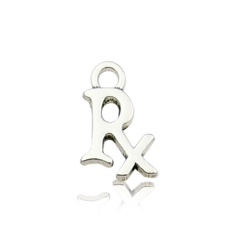 7:1 ancient silver medical Rx letter 9 × 14mm-10434/2g