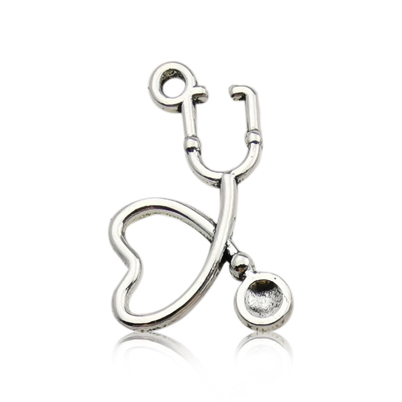 9:1 ancient silver medical stethoscope 13 × 21mm-10436/0.6g