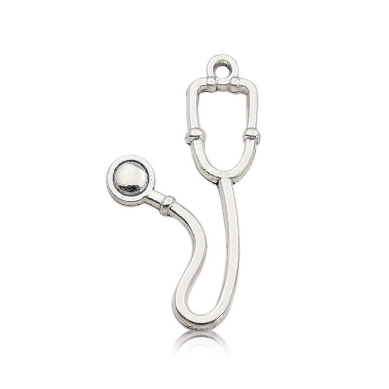 17:1 ancient silver medical stethoscope 15 × 27mm-10604/1.2g