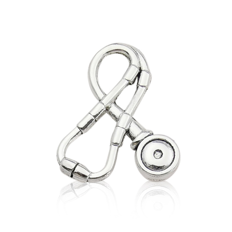 20:1 ancient silver medical earpiece 17x21mm-10607/1.6g