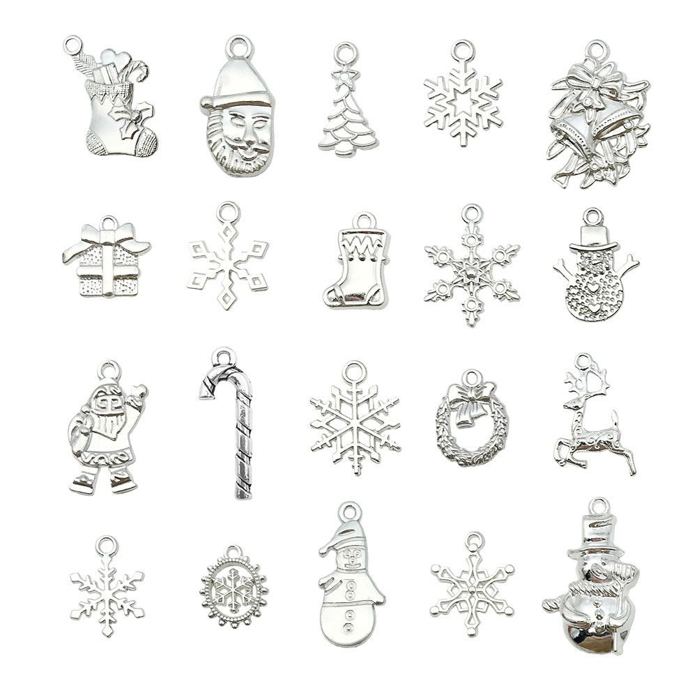 1:Bright silver Christmas 20pcs each 1-SN829-22.9g