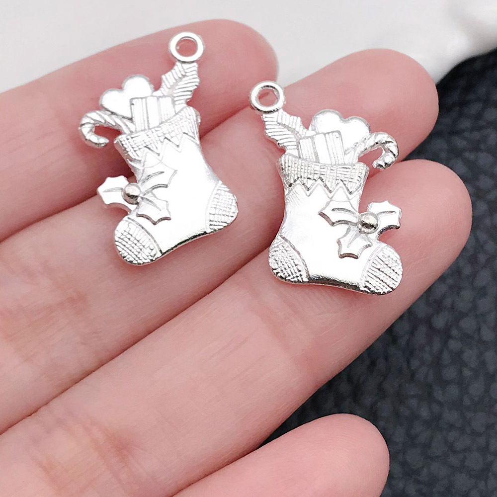 2:1 bright silver Christmas stocking 13x20mm-20020-1.5g