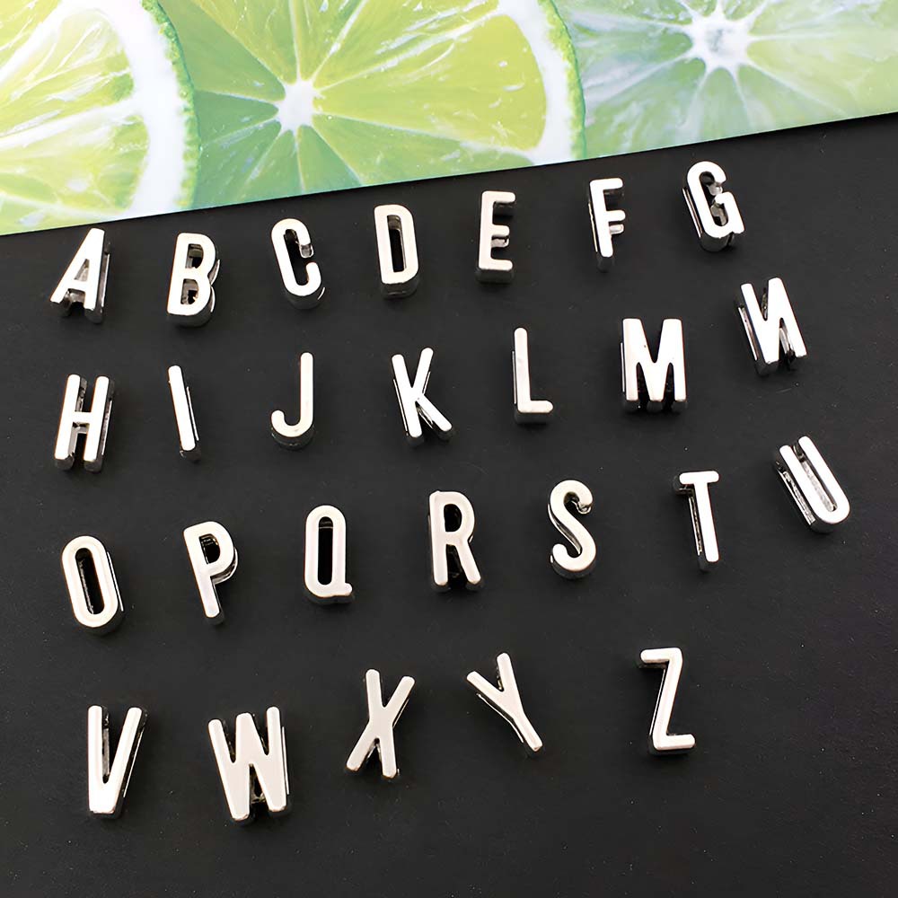 1:26 ancient silver perforated letters 1set-6737-1set-15g