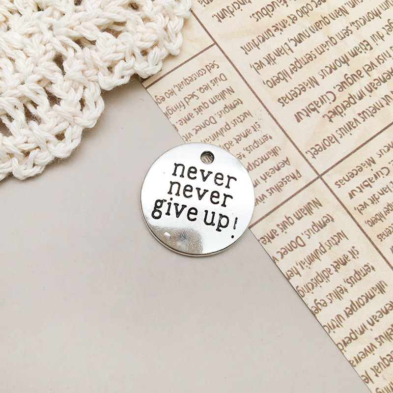 3:1 letter never give up19X9mm-2492/2.7g