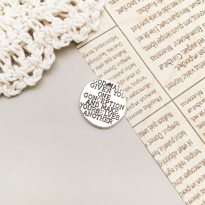 16:1 ancient silver letter given you once15x15mm-10910/1.5g