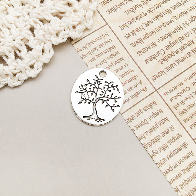 18:1 ancient silver tree letter life is a gift18x20mm-10912/2.5g