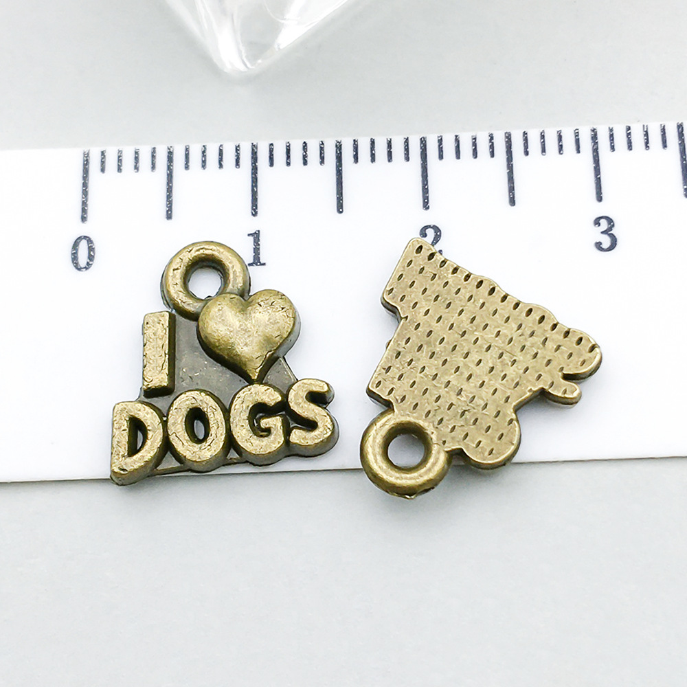 4:1 ancient green love letter 13*13mm-1.3g-20570