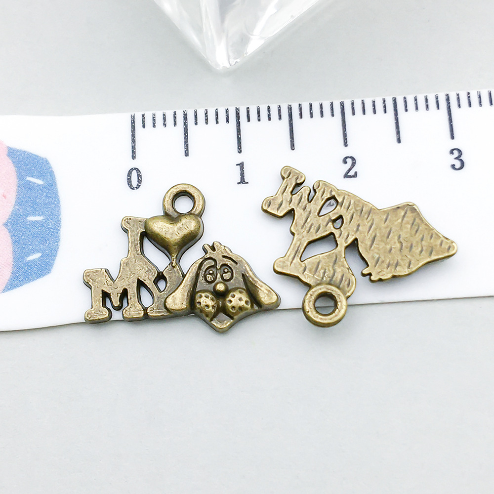 5:1 ancient green letter 14*18mm-0.9g-20571