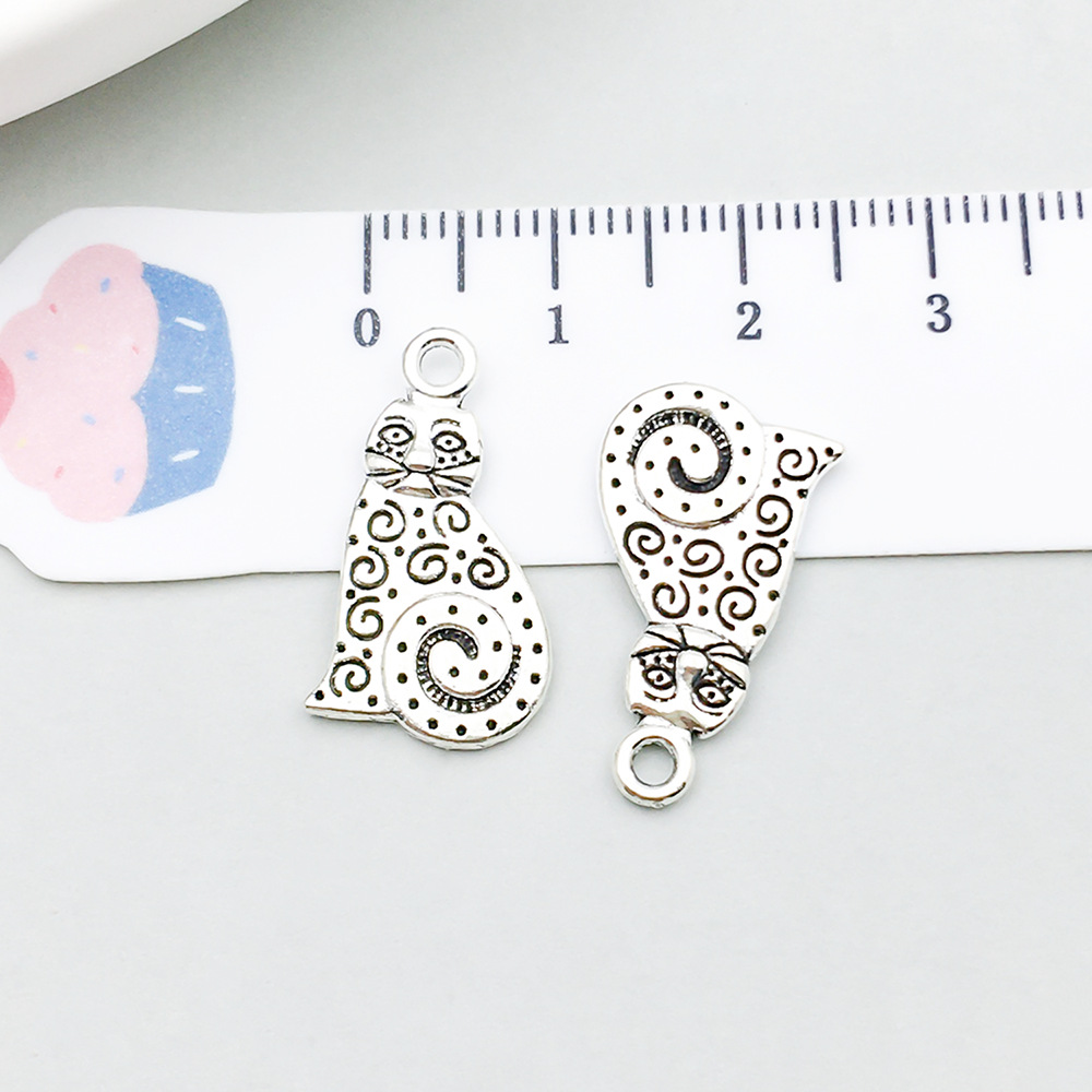 18:1 ancient silver cat 13*22mm-1.3g-17323