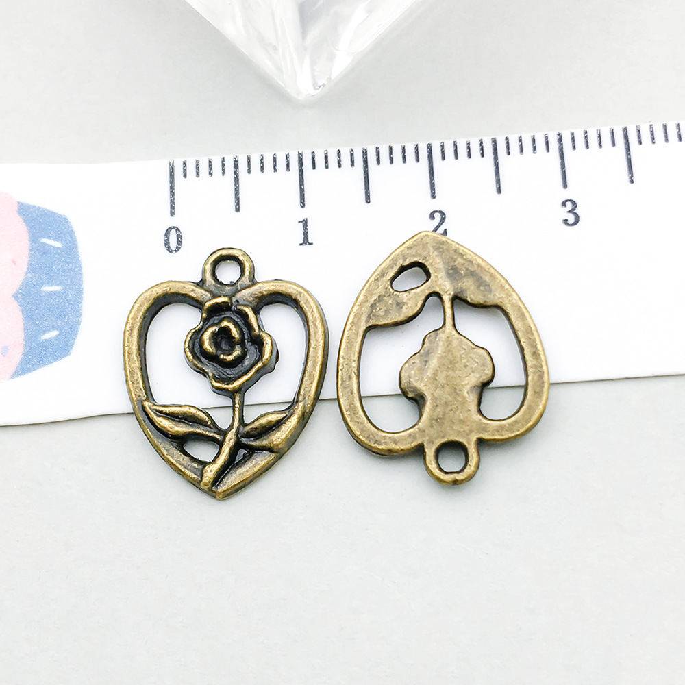 19:1 ancient green heart-shaped rose 19*15mm-1.3g-20497