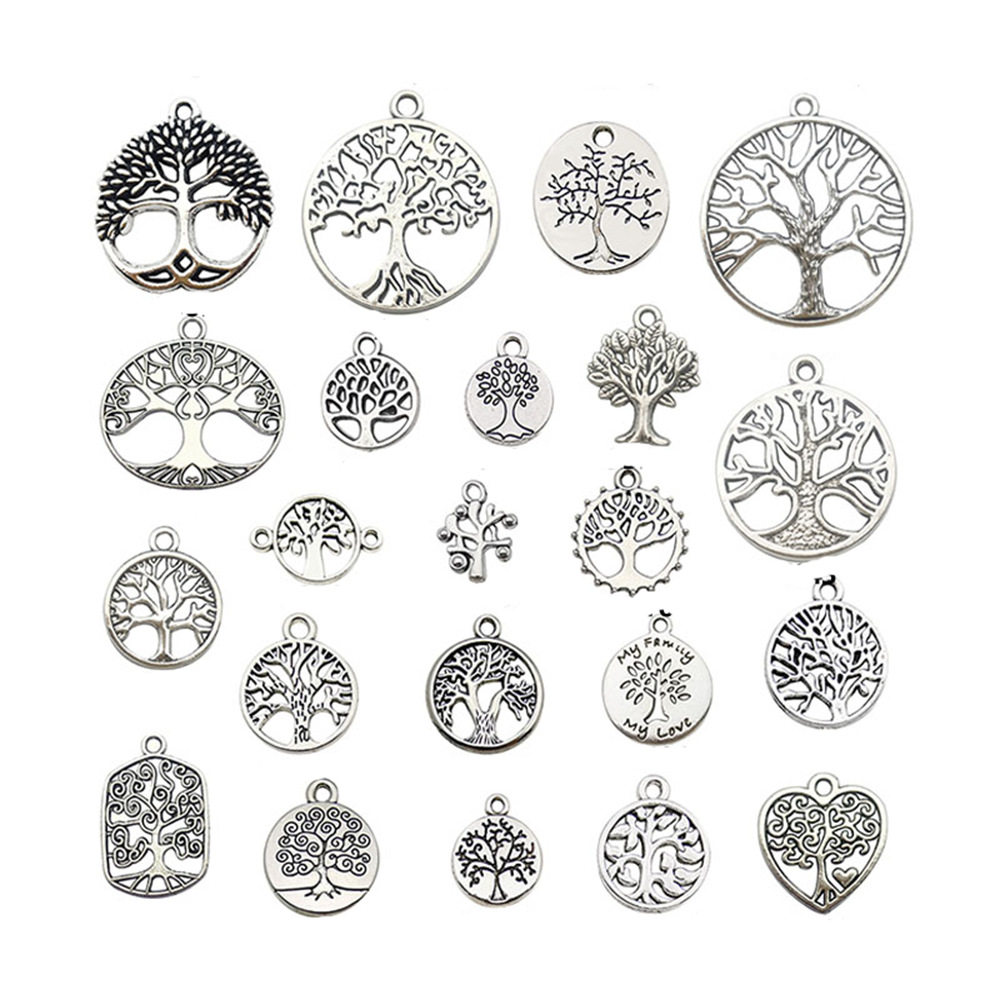 1:Mix 22pcs ancient silver trees Series-SN27