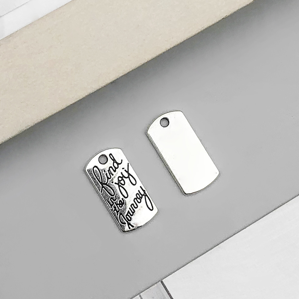 7:1 ancient silver kindjoy letter card 10*20mm-1.7g-8991