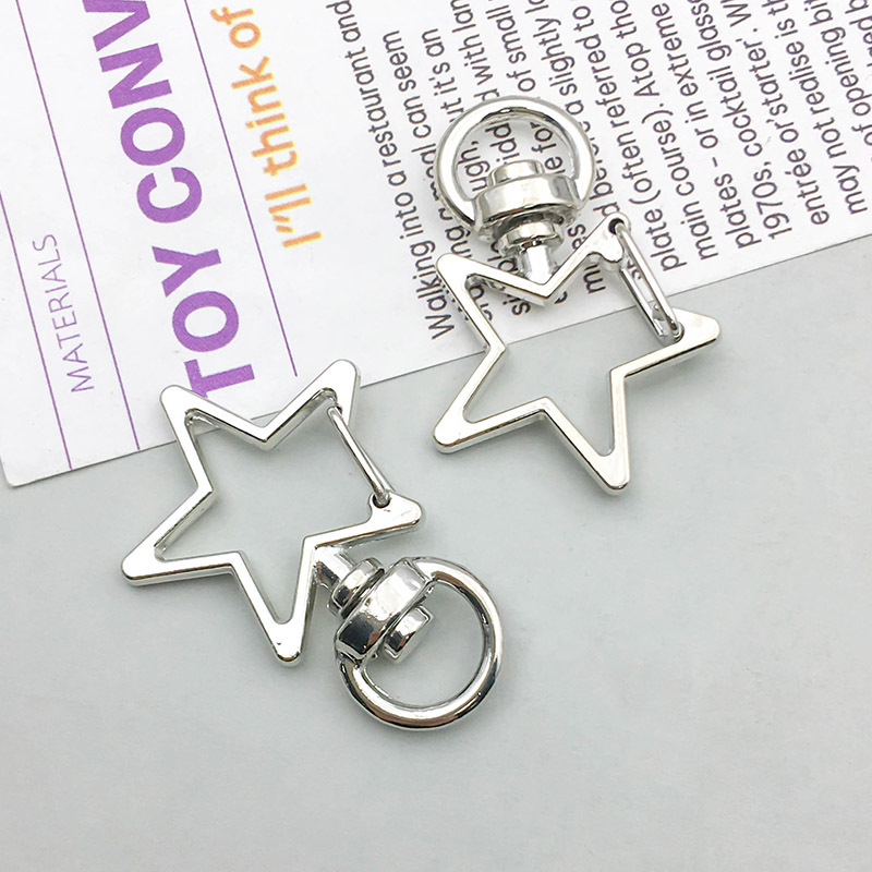 4:1 white k star keychain dog buckle 24*34mm-3.4g-12818