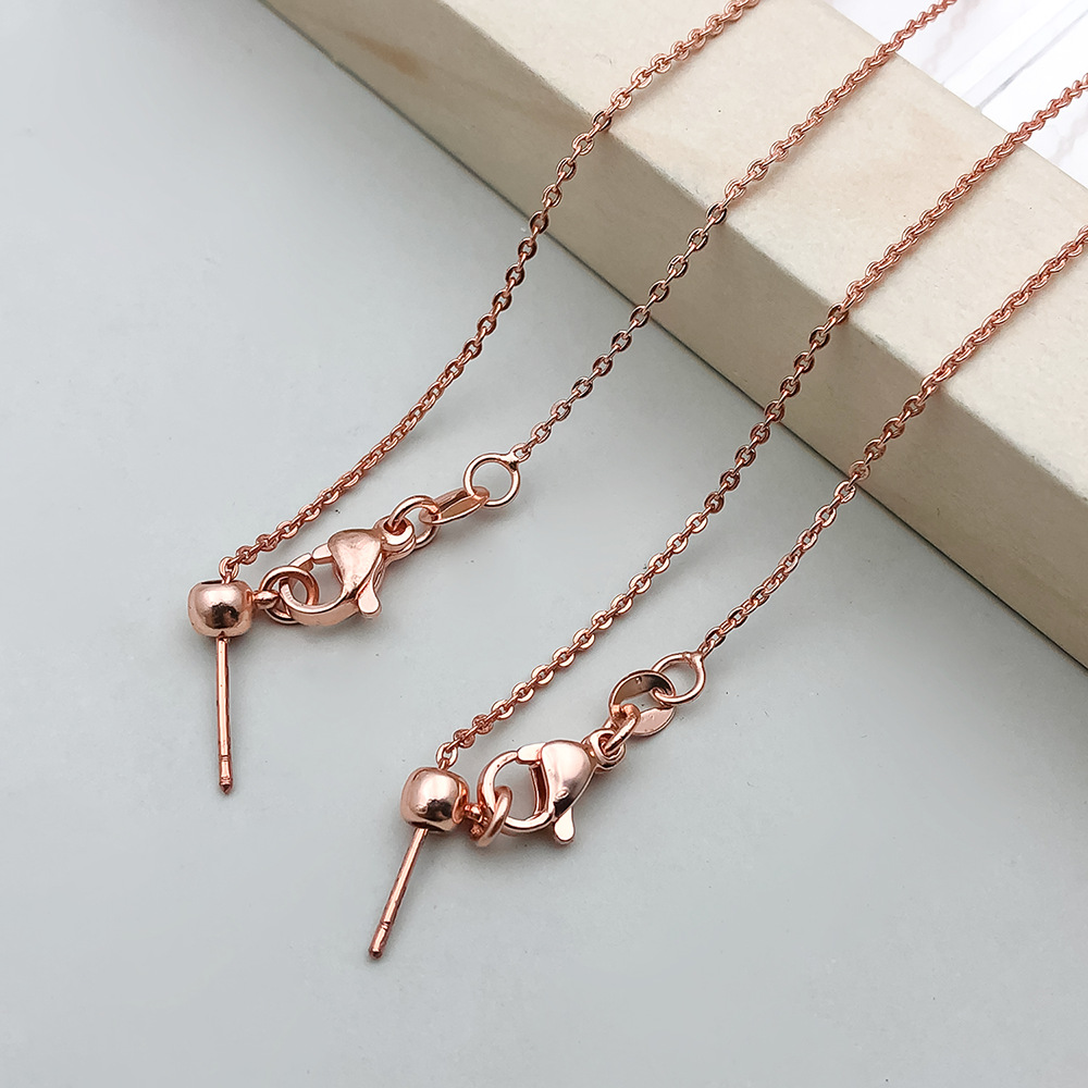 8:1 rose gold copper plated O-shaped universal chain 46cm-2g-18815