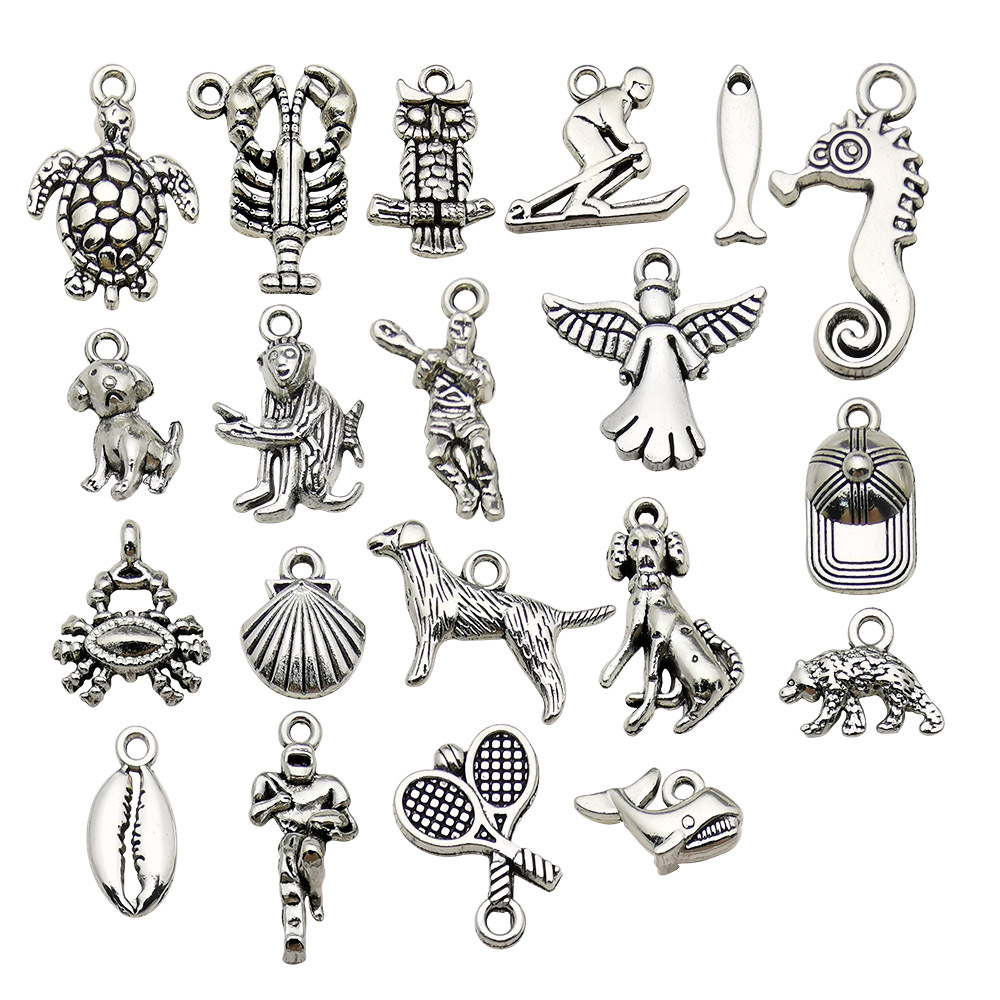 1:Mix 20pcs ancient silver animals series-23g-SN689