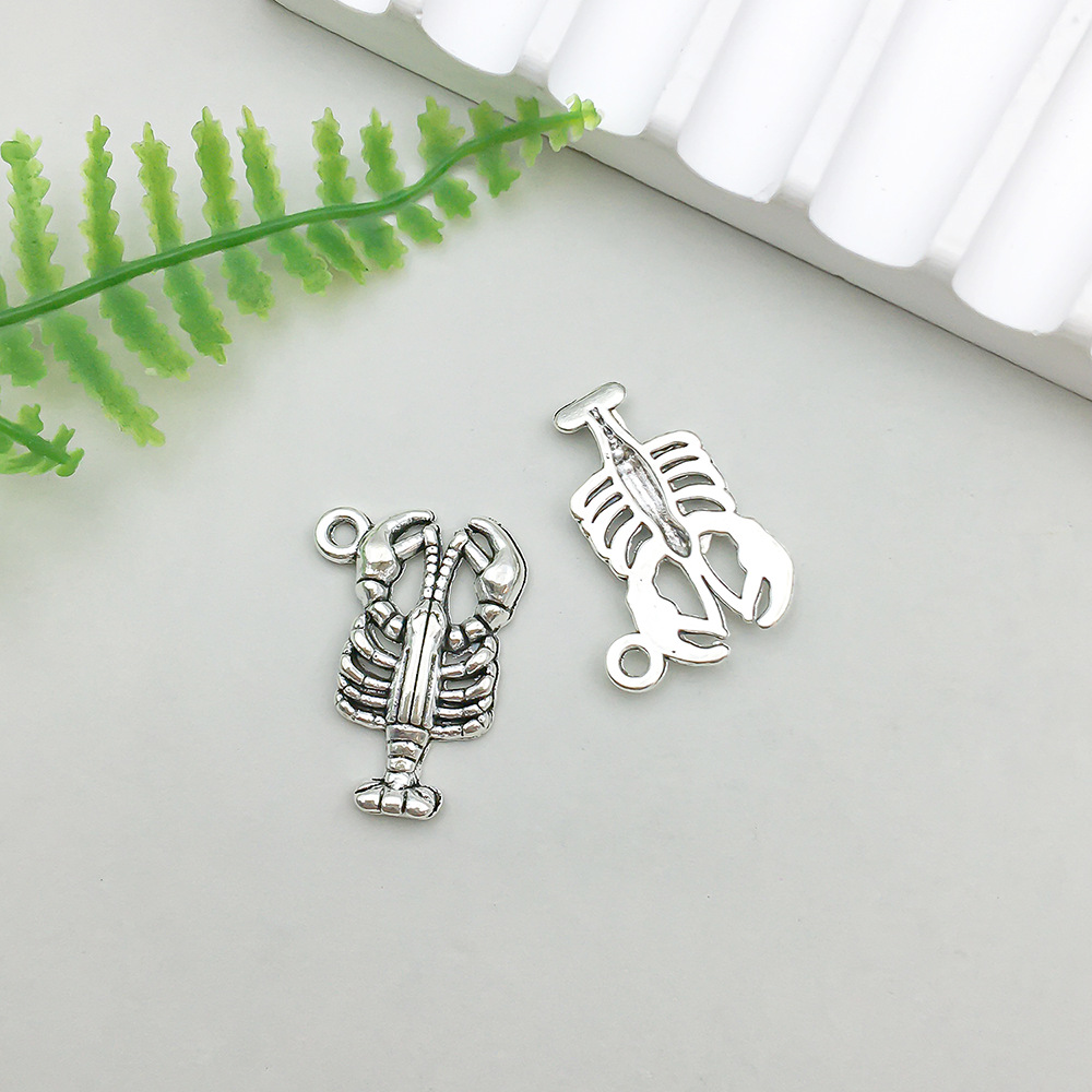 2:1 ancient silver ocean lobster 16*22mm-1.5g-11262