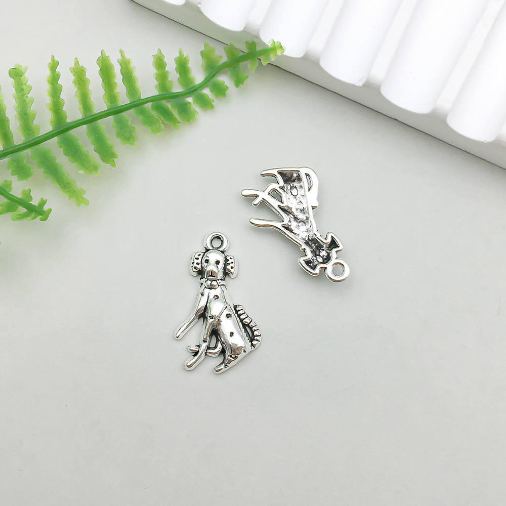 10:1 ancient silver animal dog 11*21mm-1.1g-11300