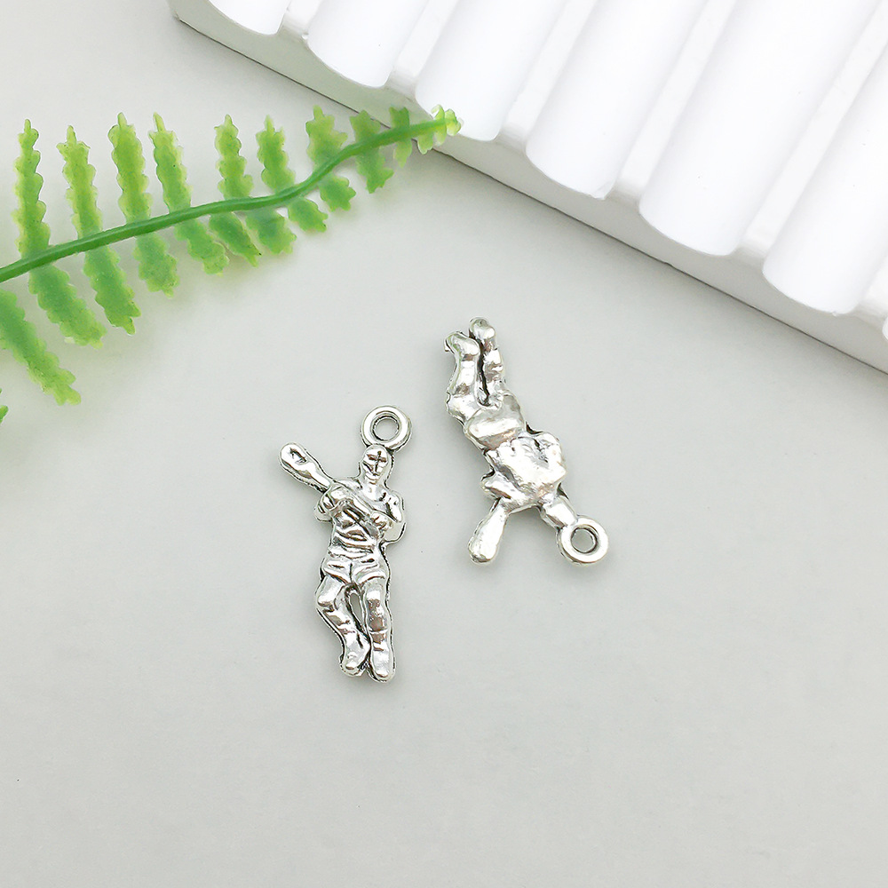 12:1 ancient silver hockey player 11*23mm-1.3g-11305