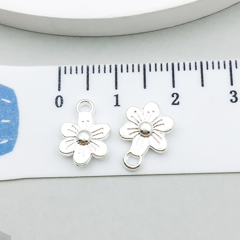 21:1 bright silver flower 12*9mm-0.6g-20463