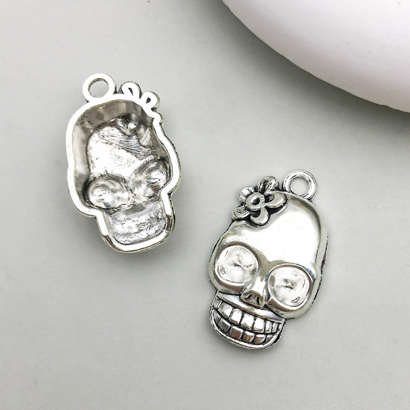 2:1 skull with flower 13*21mm-1.8g-5804