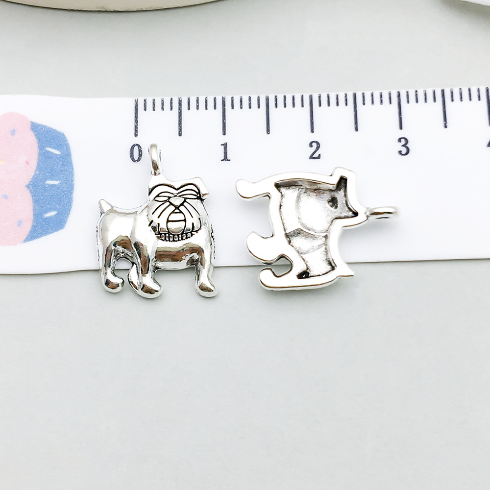 13:1 ancient silver dog 15*18mm-1.1g-10368