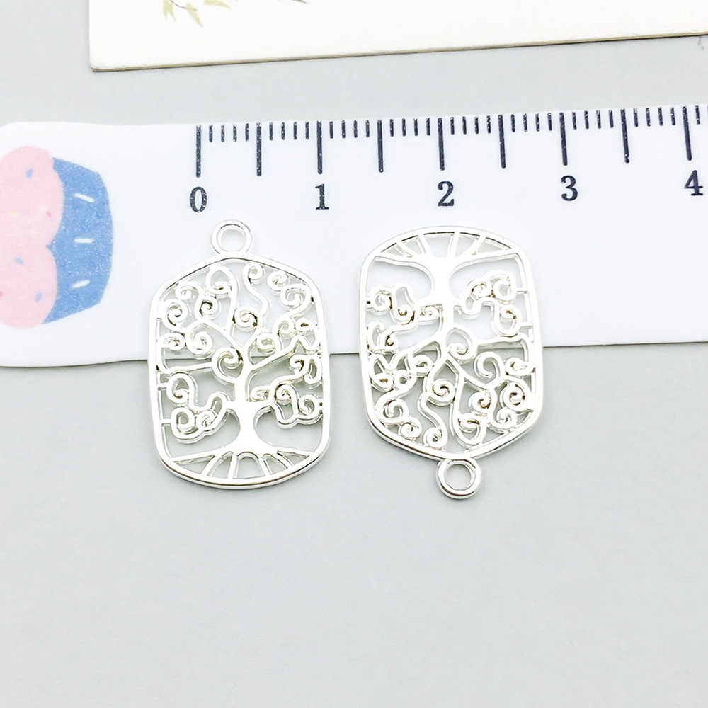 16:1 bright silver tree of life 22*14mm-