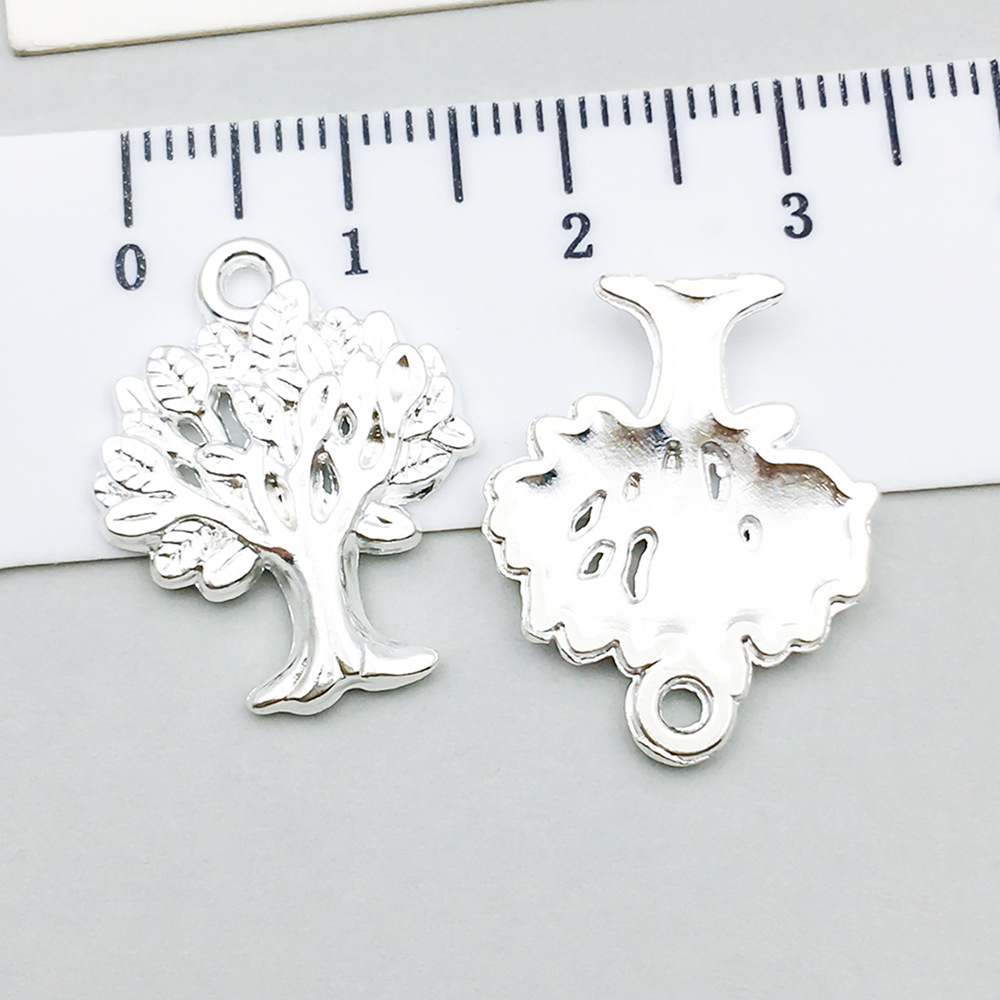 21:1 bright silver tree of life 22*17mm-