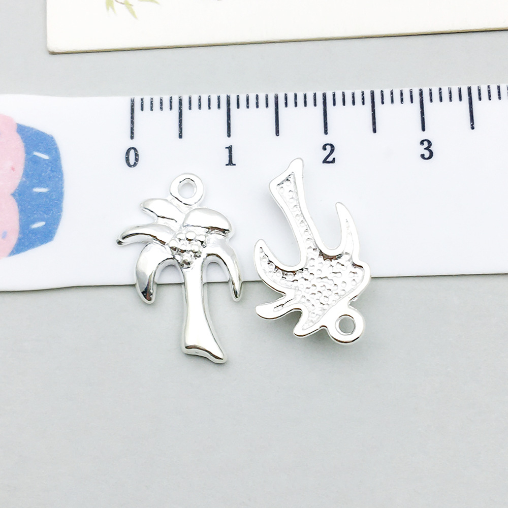8:1 bright silver coconut tree 20*12mm
