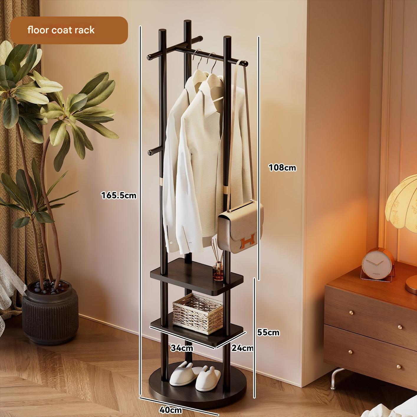 round base fixed black wood grain