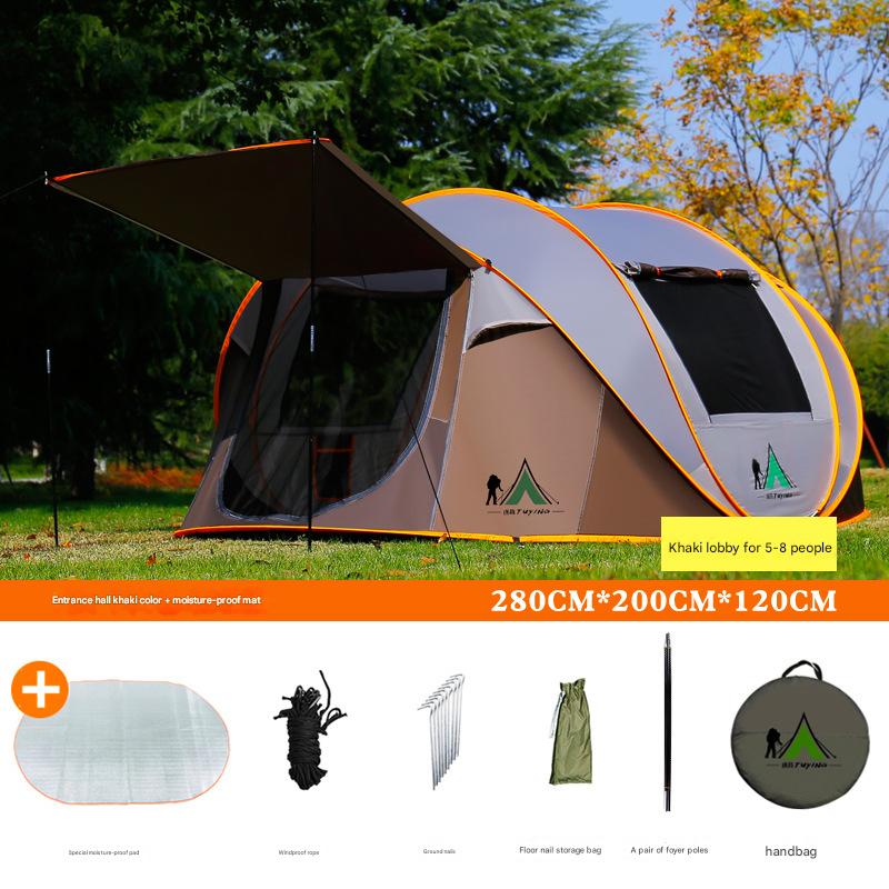 5-8 people foyer khaki   matching moisture-proof mat