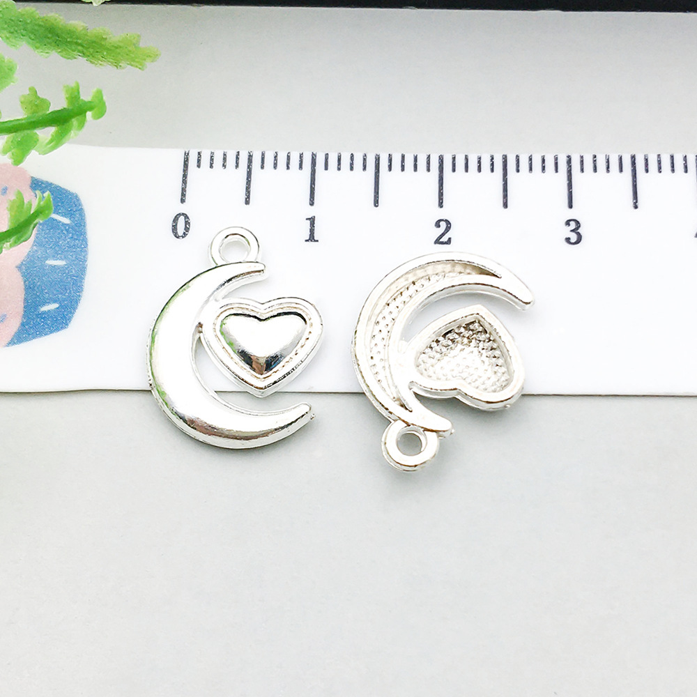 8:1 bright silver love moon 13*18mm-1.4g-20841