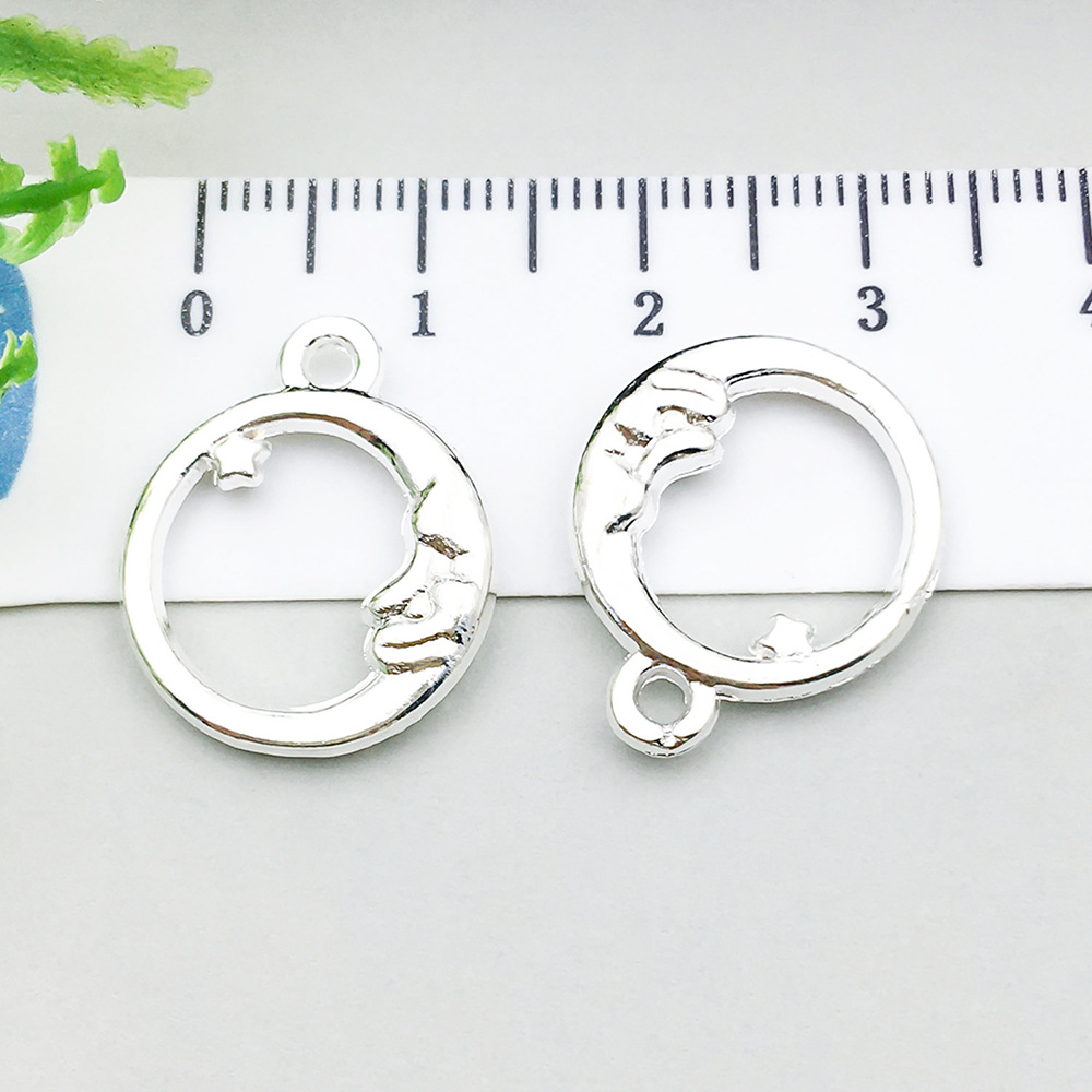 12:1 bright silver moon star 16*19mm-1.5g-20845