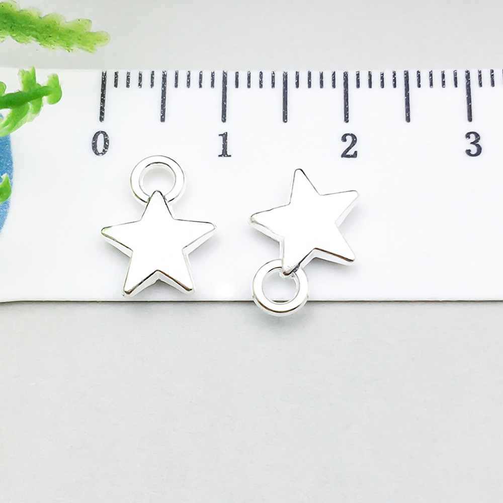 13:1 bright silver five-pointed star 9*12mm-0.6g-20846