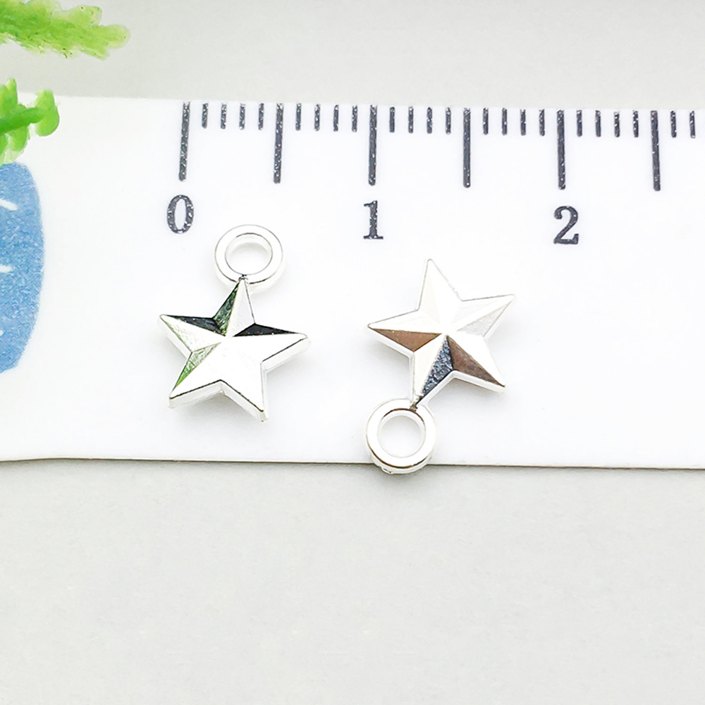 20:1 bright silver five-pointed star 8*11mm-0.4g-20853
