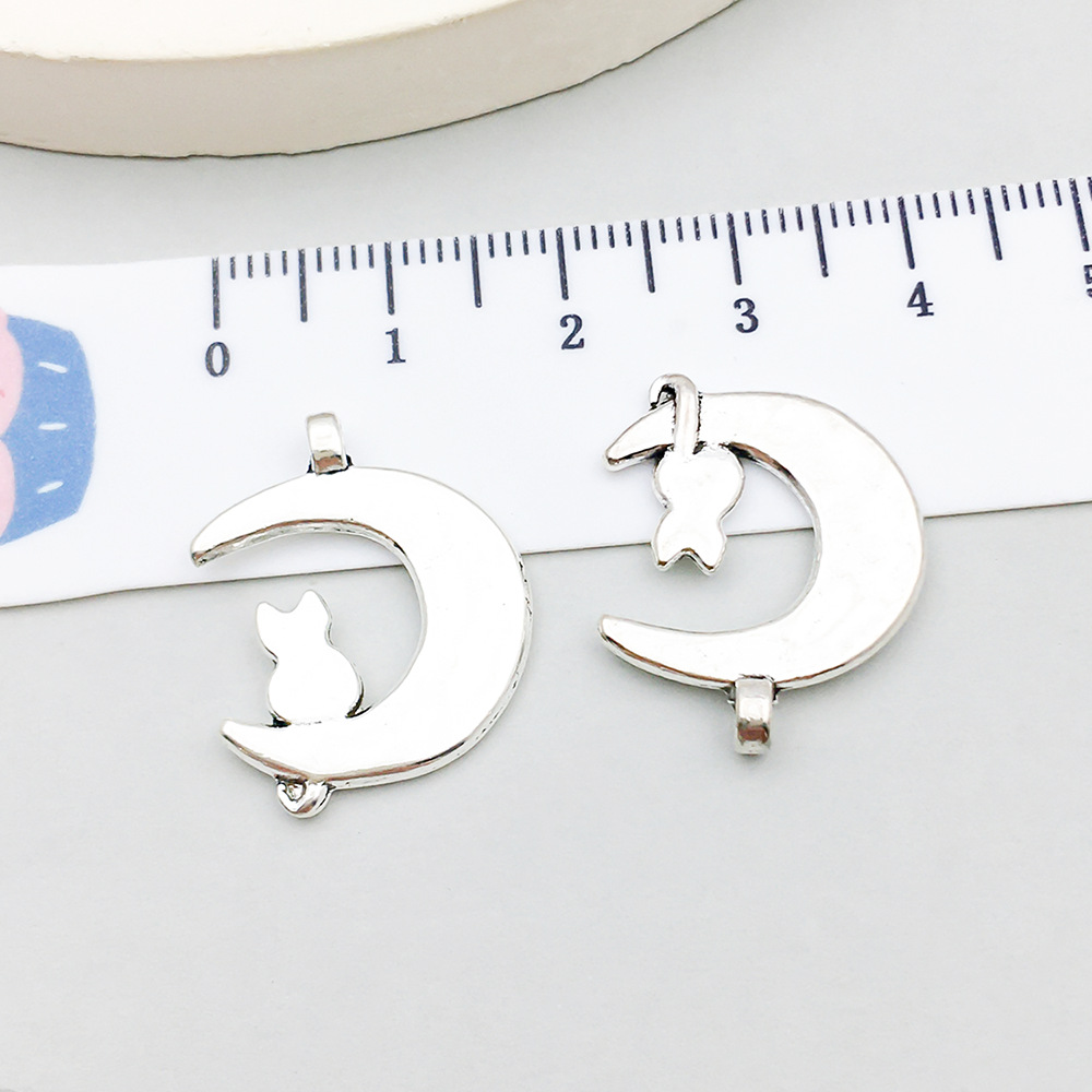 5:1 ancient silver moon cat 18*21mm-1.7g-5339