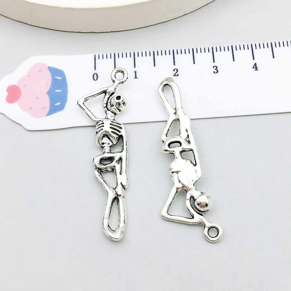 6:1 ancient silver winery skull 12*43mm-2g-5592