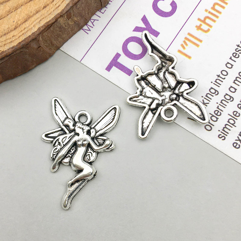 2:1 ancient silver angel 15*21mm-0.8g-4632