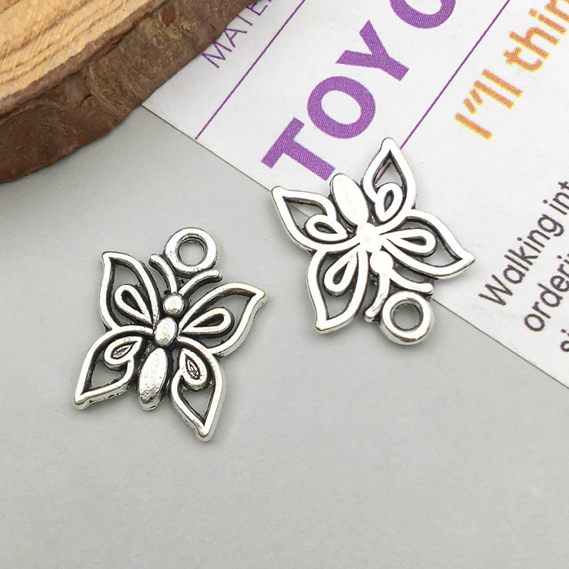 3:1 ancient silver butterfly 13*15mm-0.6g-8055