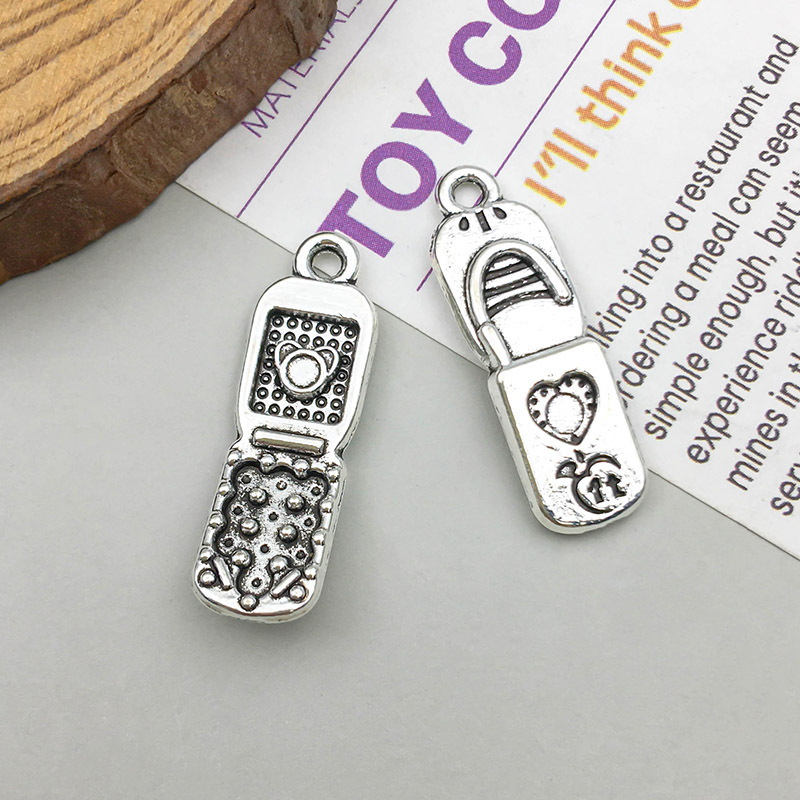 10:1 ancient silver cute flip phone 8*26mm-1.9g-15859
