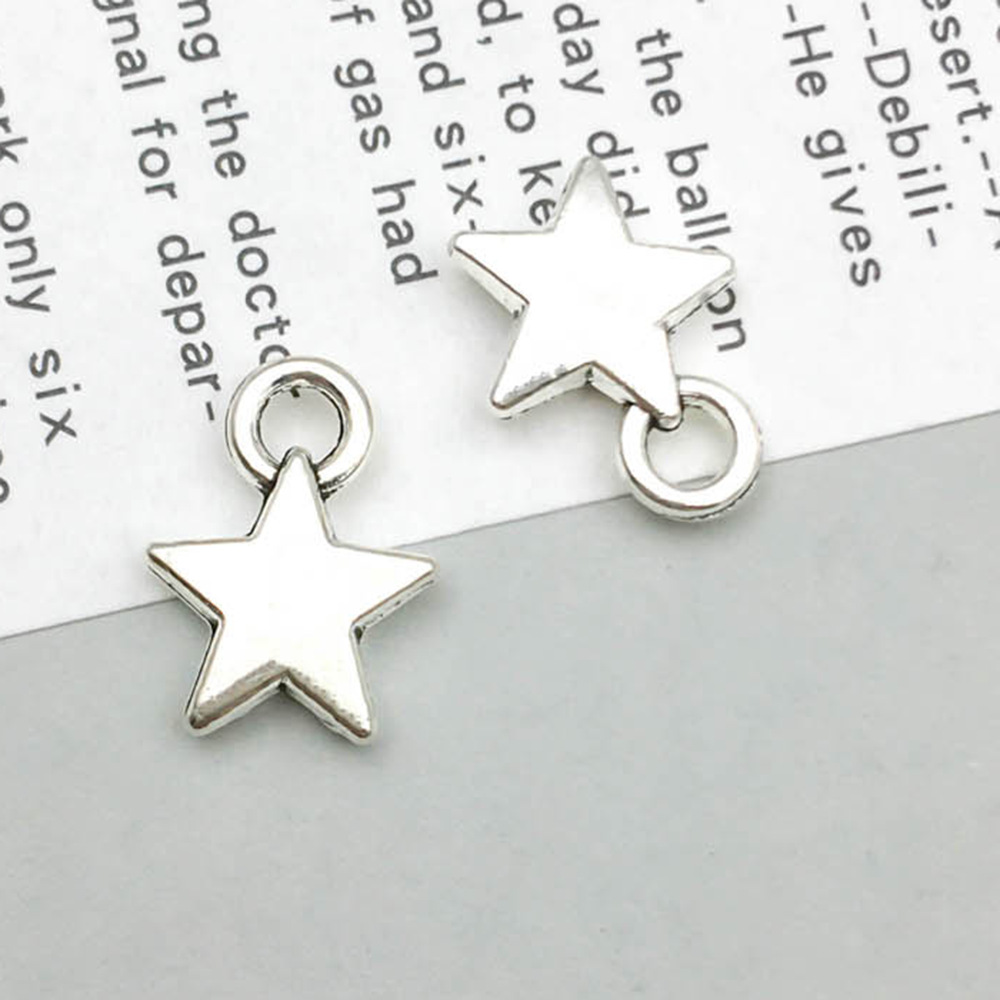 5:1 ancient silver small five-pointed star 9*12mm-0.6g-5812